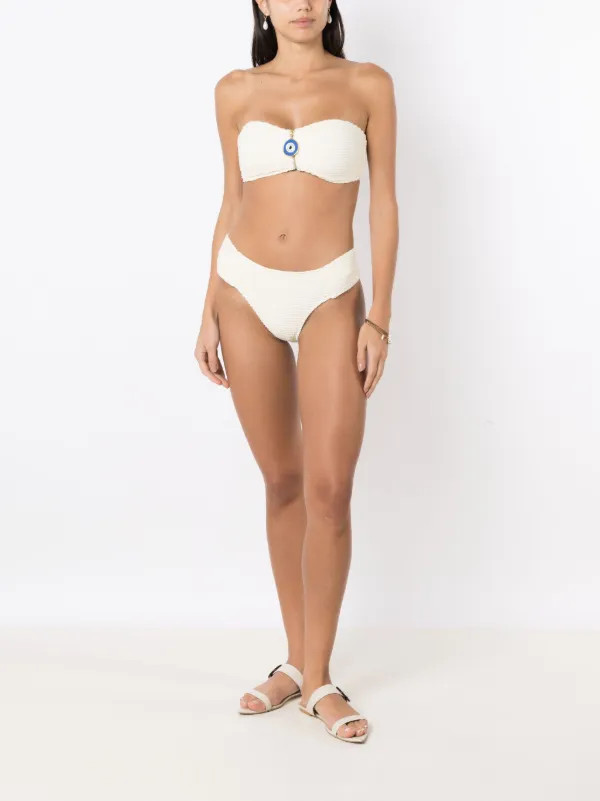 Brigitte evil-eye Strapless Bikini  | White | FARFETCH DO | Farfetch Global