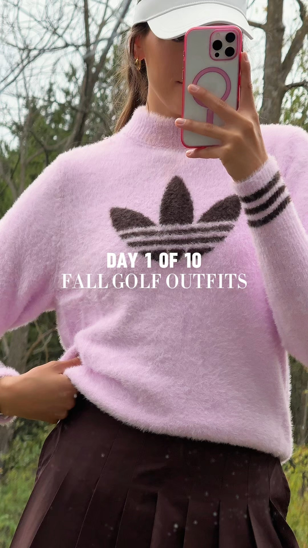 Fall golf outfit! Top Small, skirt 4, sweater small. I am 5’11! 