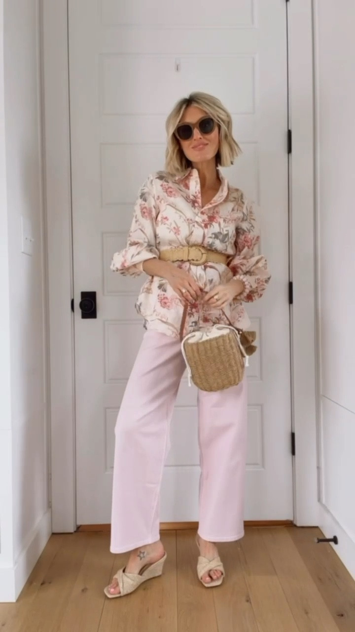 I added a few different accessories to make this look a little different! A straw belt & bag makes this outfit fun for maybe a trip to Palm Beach! Wearing XS/4!

Loverly Grey, Target, spring outfit, palm beach, spring wedges 

#LTKSeasonal