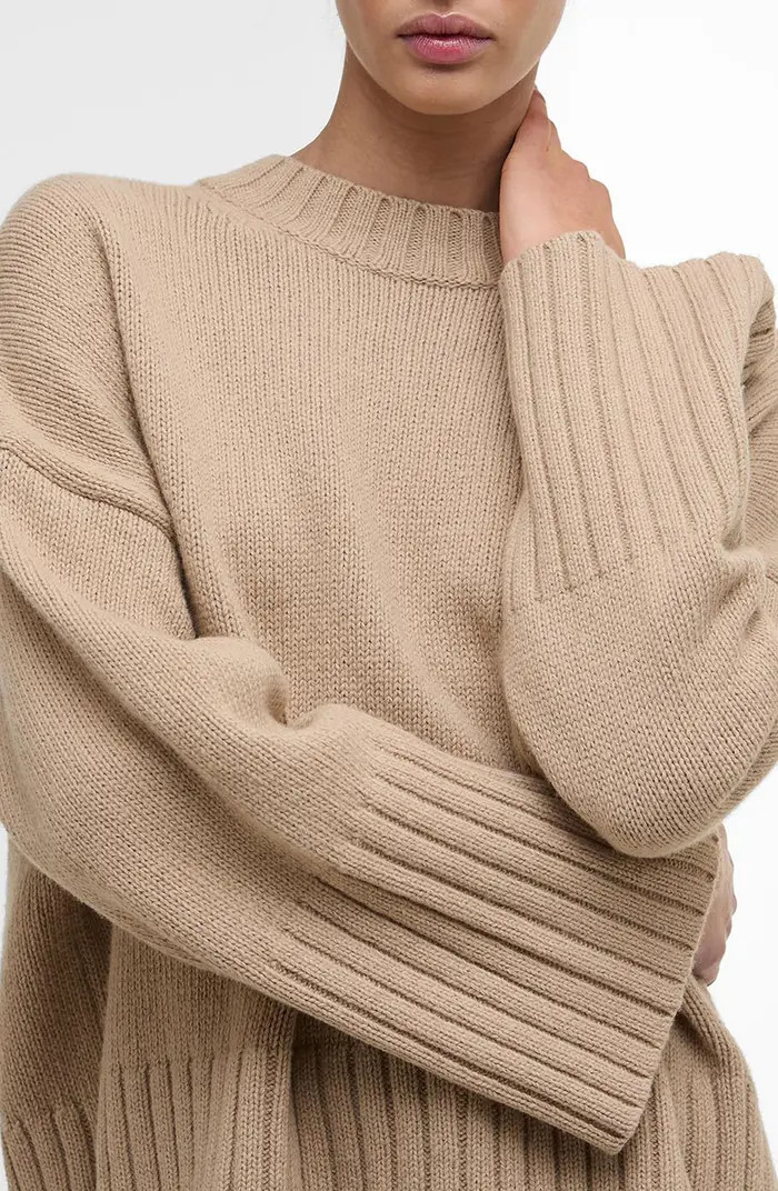 Sophia Cotton & Wool Blend Tunic Sweater | Nordstrom