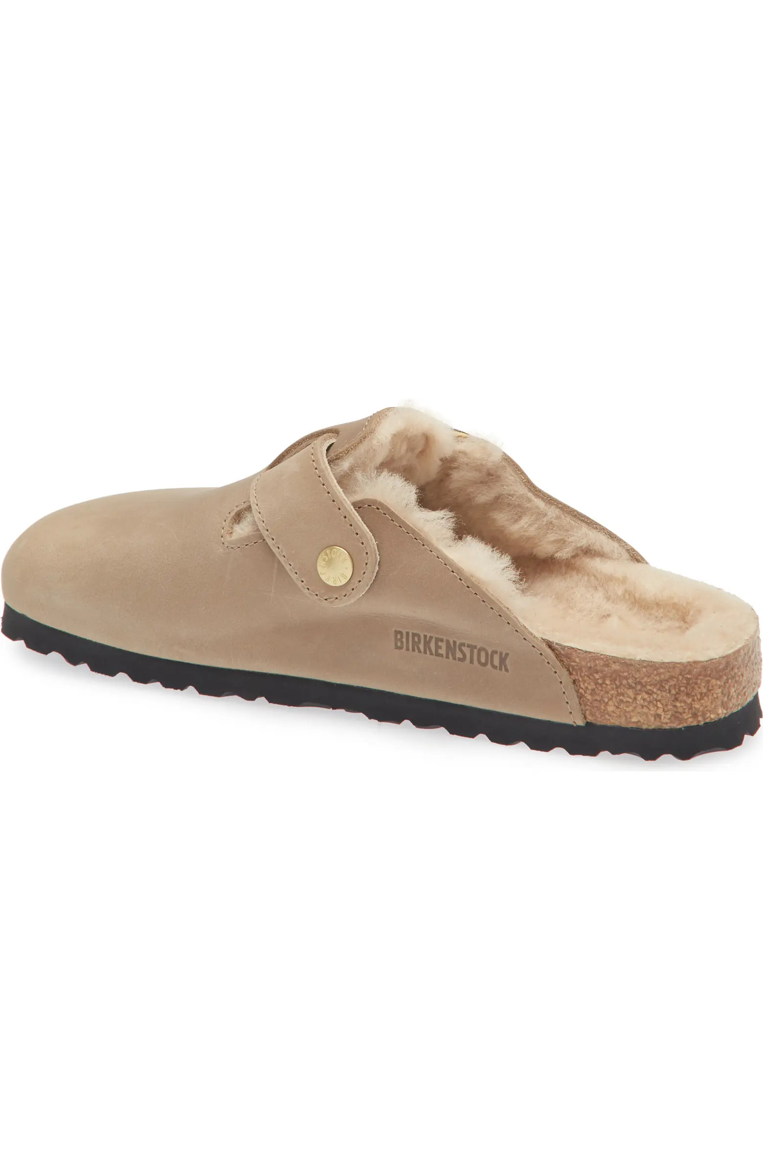 Boston Big Buckle Genuine Shearling Lined Clog (Women) | Nordstrom
