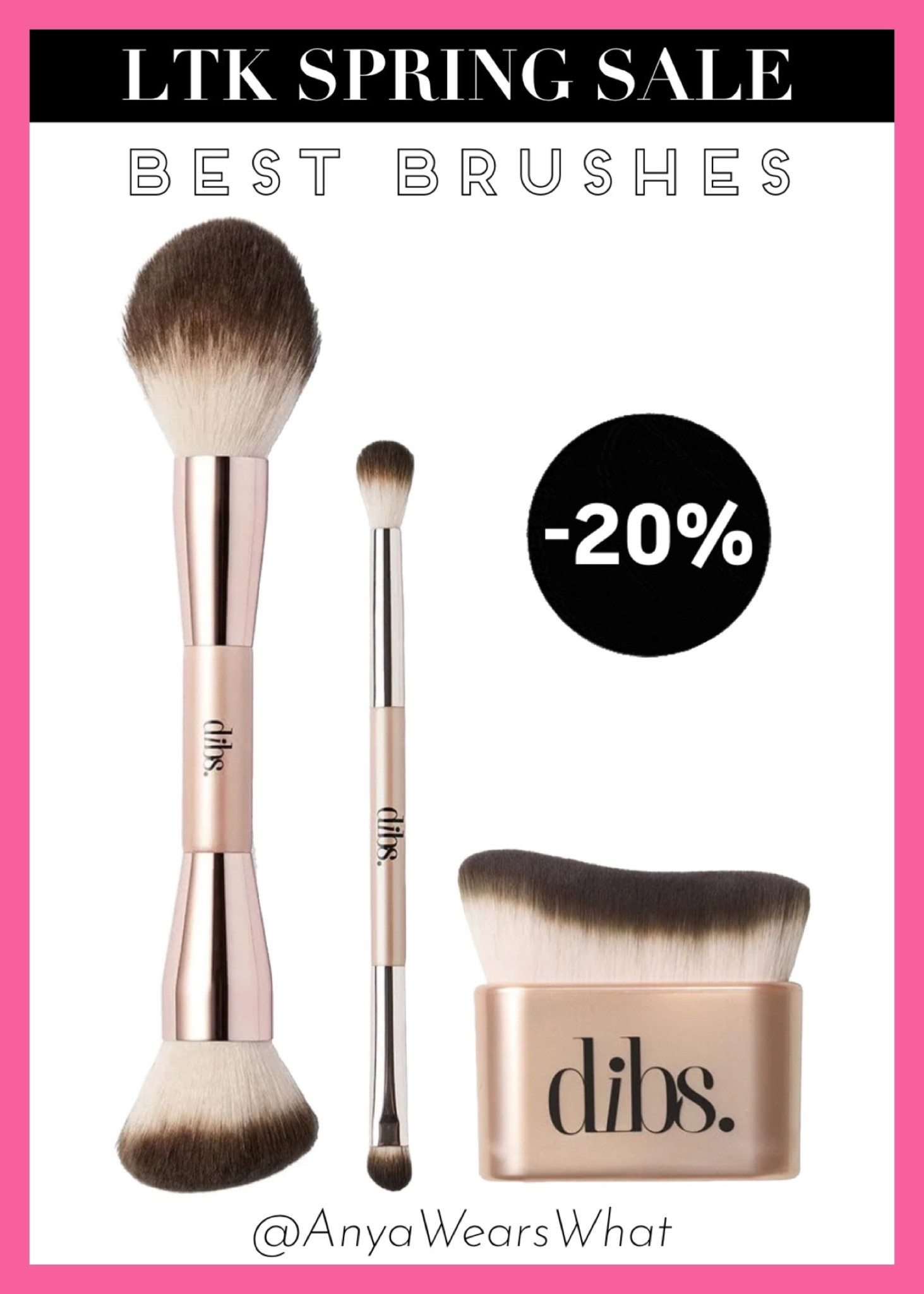 LTK SPRING SALE💄
GET 20% OFF DIBS BEAUTY WITH CODE: LTK This is a special promo code that is is only available for LTK APP users! Don't miss out! 

DIBS BEAUTY MAKEUP BRUSHES are the best in my opinion! They're so soft and  blend so well! I highly recommend! 

#ltkspringsale #dibs #dibsbeauty #sale #brushes #makeupbrushes #brushes #discount #promocode #deal #ltksale #ltksalealert
#LTKSpringSale 

#LTKBeauty #LTKFindsUnder50 #LTKSeasonal