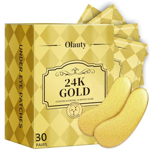 30 Pairs Under Eye Patches, 24k Gold Under Eye Mask For Puffy Eyes,Dark Circles,Bags, Nourishing Collagen Under Eye Gel Pads,Reduces Wrinkles,Revitalises and Refreshes Your Skin | Amazon (US)