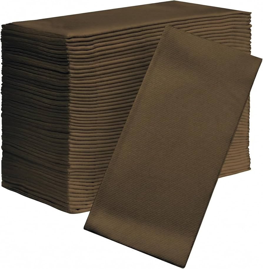 AMERICAN HOMESTEAD Paper Napkins - Brown Disposable Linen-Like Dinner Napkins - Restaurant-Qualit... | Amazon (US)
