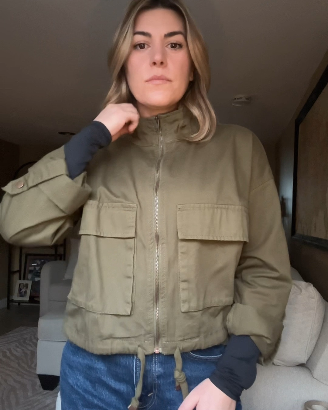 Casual outfit, throw on a bodysuit under a utility jacket, done!

#LTKSeasonal #LTKootd #LTKFindsUnder100