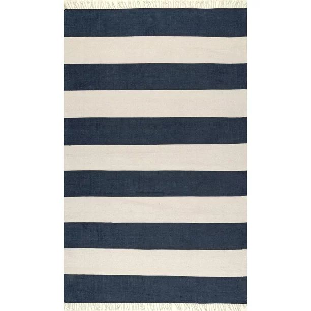 nuLOOM Ashley Striped Accent Rug, 3' x 5', Navy | Walmart (US)