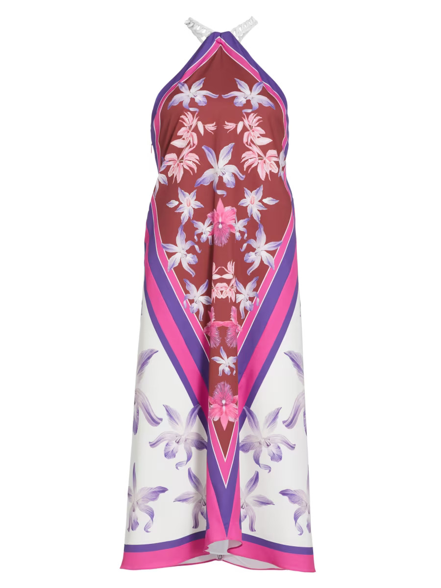 Dreamy Scarf Chain-Strap Midi-Dress | Saks Fifth Avenue