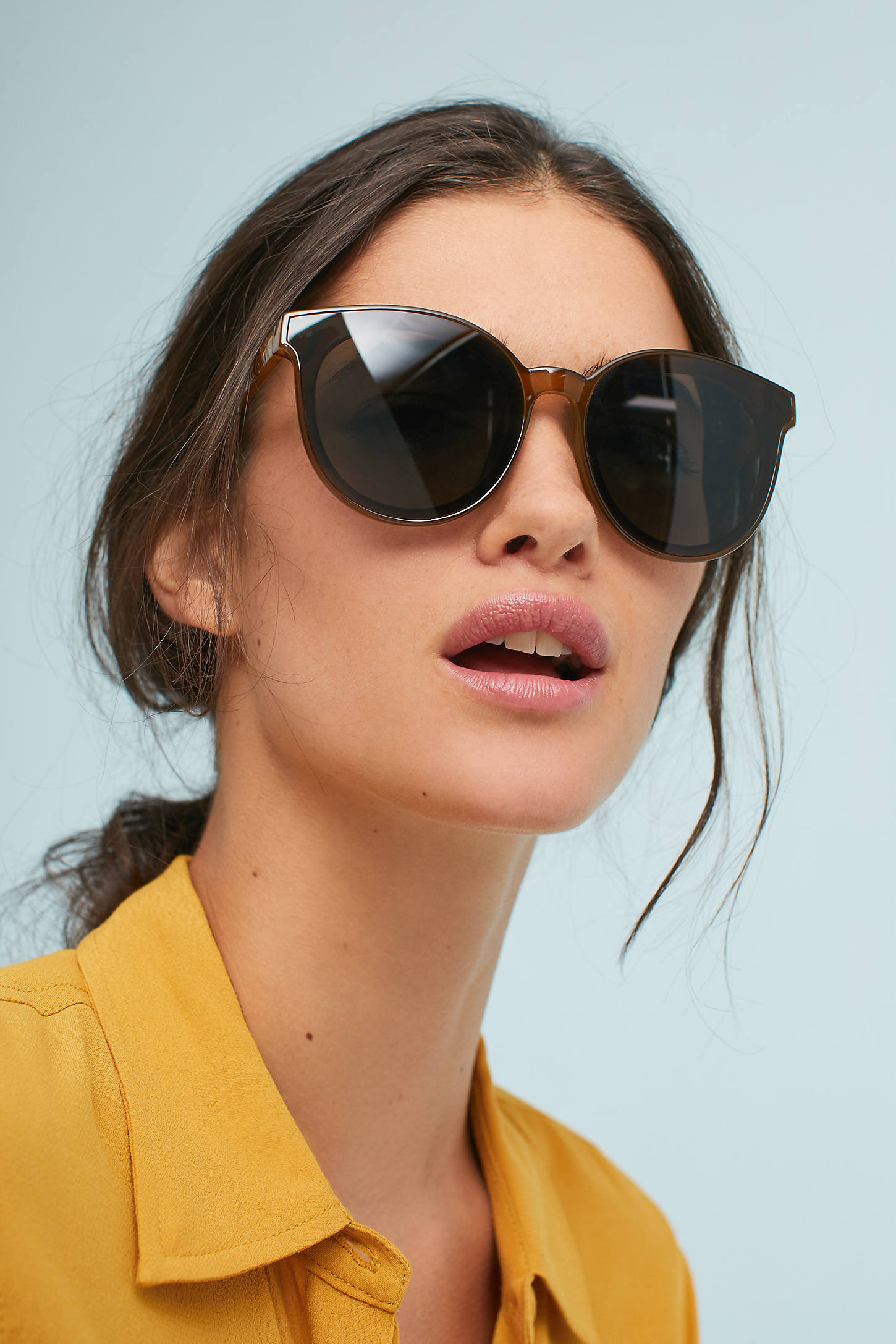 Olive Cat-Eye Sunglasses | Anthropologie (US)