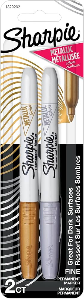 Sharpie Metallic Fine Point Permanent Marker, Assorted Colors, 2-Pack - 1829202 | Amazon (US)