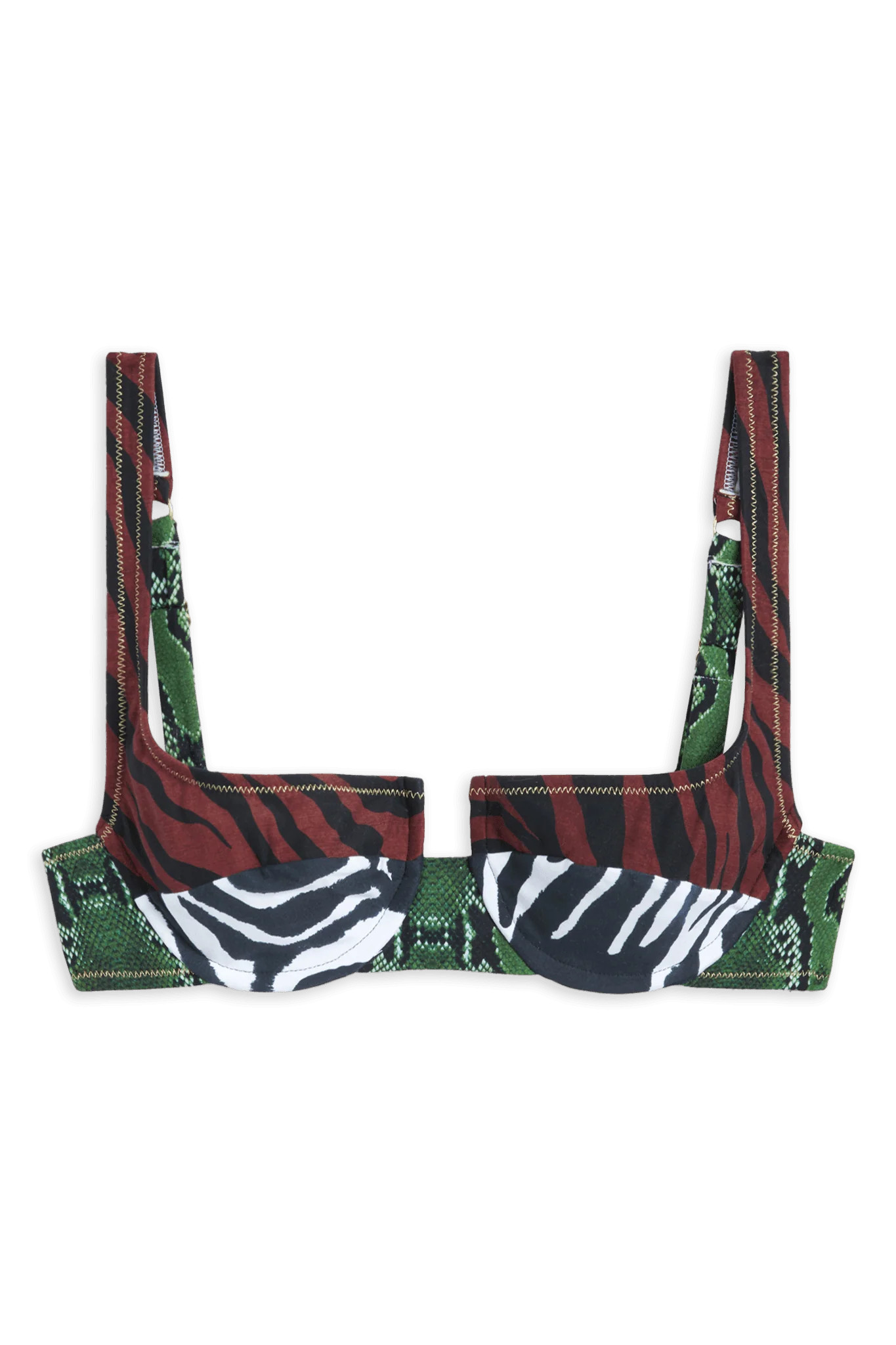 Brigitte Bikini Top // 3 Tone Safari | Shop.app