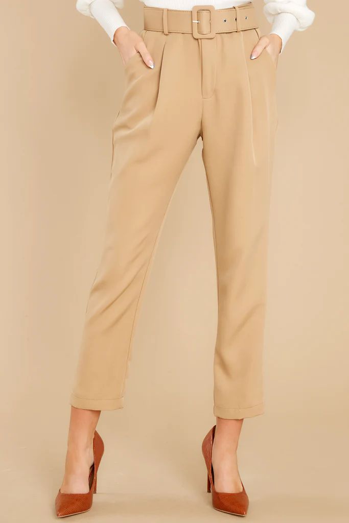 My Own Steps Camel Pants | Red Dress 