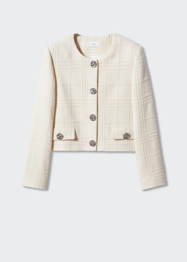 Checked texture jacket | MANGO (UK)