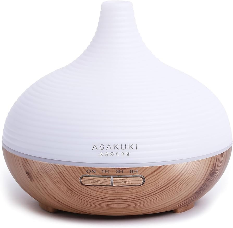 ASAKUKI 300ml Essential Oil Diffuser, Premium 5 In 1 Ultrasonic Aromatherapy Scented Oil Diffuser... | Amazon (UK)