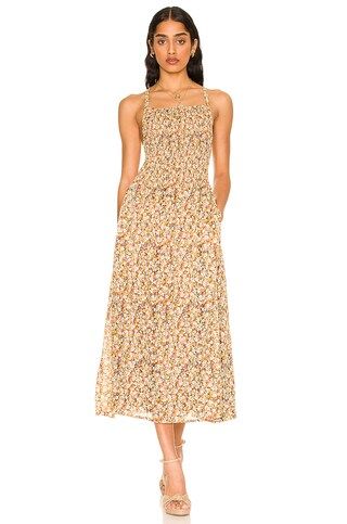 FAITHFULL THE BRAND Claretta Midi Dress in Edelyn Floral Print from Revolve.com | Revolve Clothing (Global)