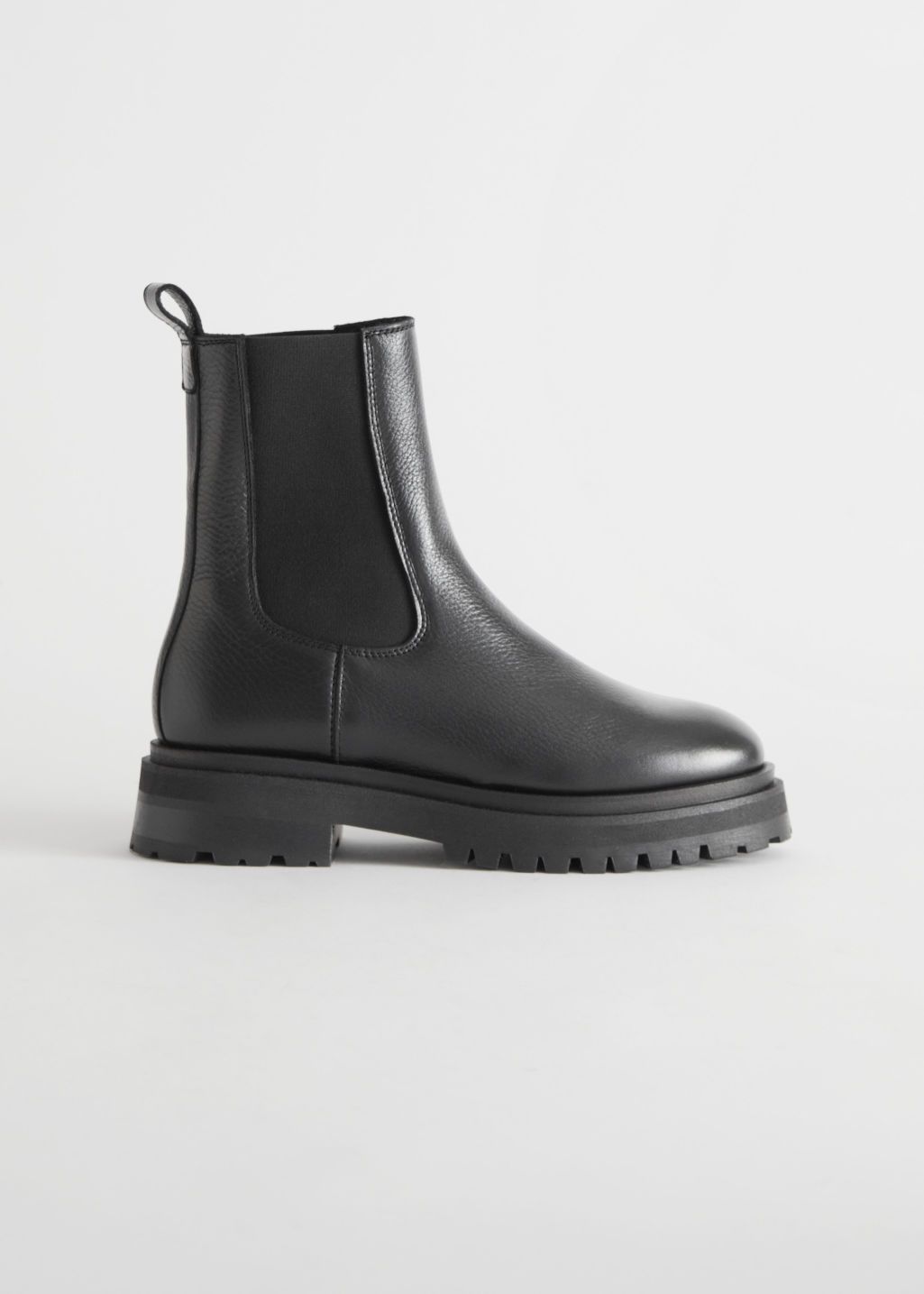 Lined Chunky Chelsea Leather Boots | & Other Stories US