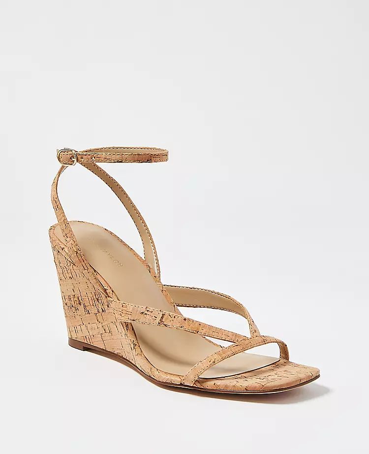 Debbra Cork Strappy Wedge Sandals | Ann Taylor | Ann Taylor (US)