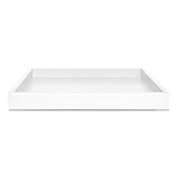 White Coffee Table Ottoman Serving Tray without Handles Low Profile Shallow Decorative Butler Server | Amazon (US)