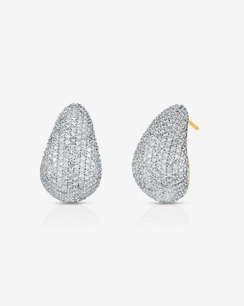 Mini Pavé Diamond Cloud Earrings | Ring Concierge