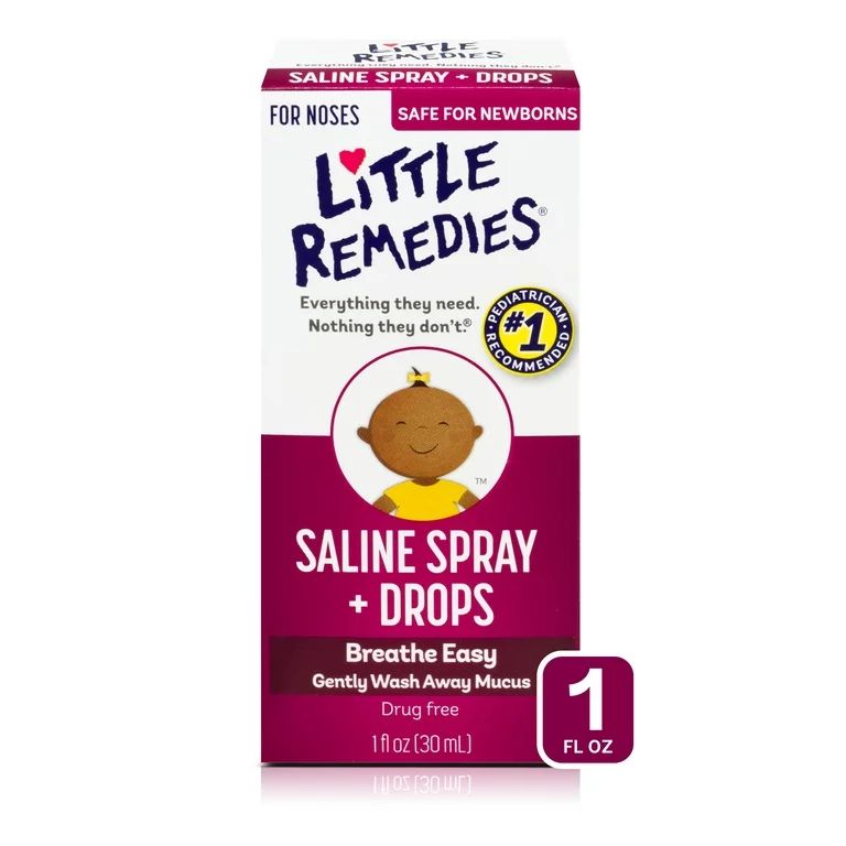Little Remedies Saline Spray and Drops, Safe for Newborns, 1 fl oz - Walmart.com | Walmart (US)