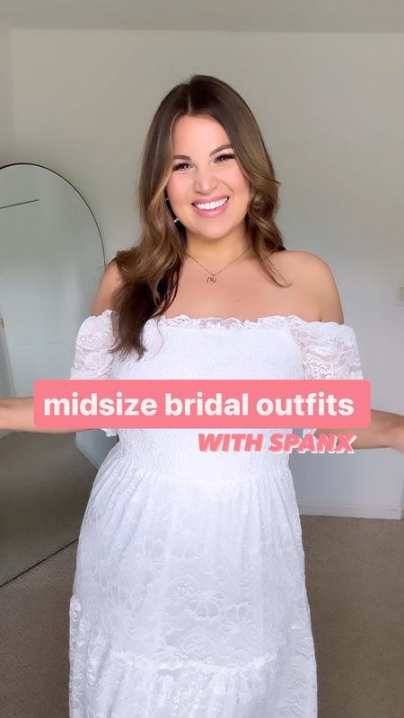 Midsize bridal outfit ideas with Spanx.

All shapewear styles are in a size XL. 
Bras are in my usual size 38D  **you can use the code KELLYELIZXSPANX to save 

Dress are all from Amazon in a size XL
Shoes are in a size 10

Bridal dresses, white dresses, white dress, bridal outfit ideas, midsize bride, bridal outfits, outfits for the bride, 2023 bride, 2024 bride, Amazon white dresses, wedding shapewear 



#LTKstyletip #LTKcurves #LTKwedding