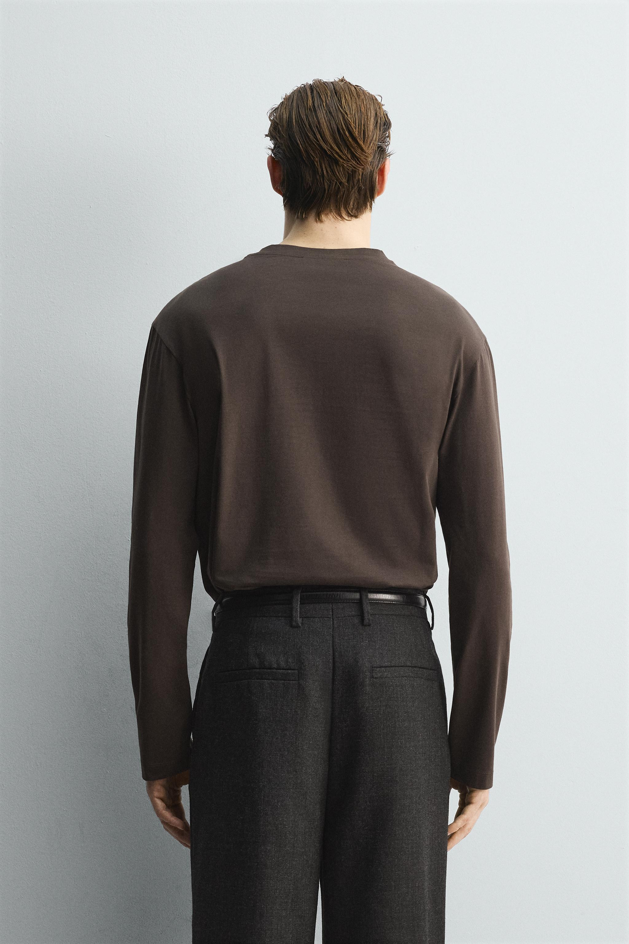 LIMITED EDITION MERCERIZED LONG SLEEVE T-SHIRT | Zara US