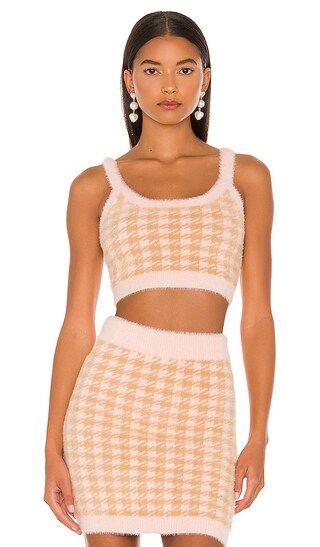 Cher Crop Sweater Tank in Light Pink | Revolve Clothing (Global)