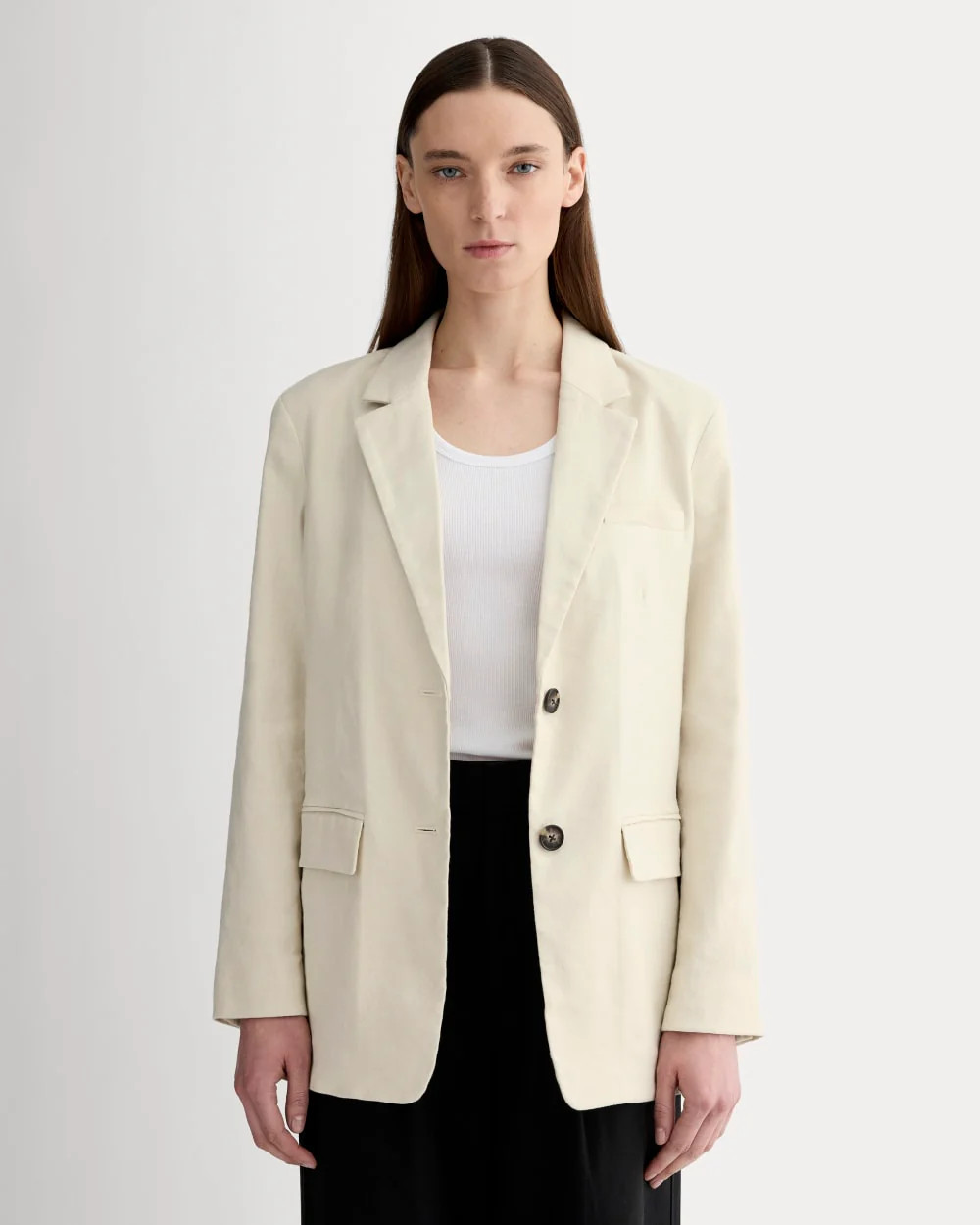 The Oversized Blazer in Stretch Linen | Birch | Everlane