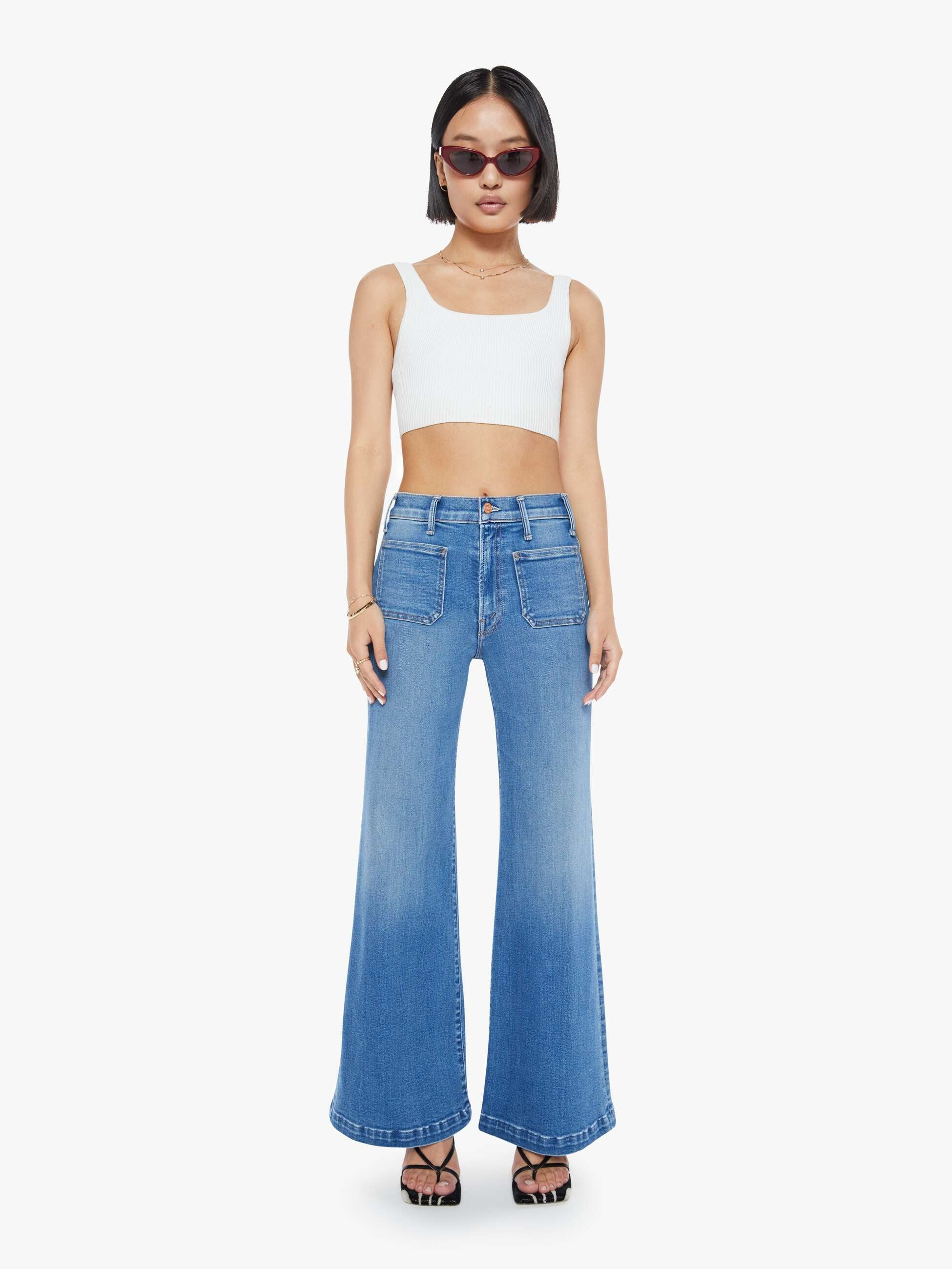 PETITES The Lil Hustler Roller Patch Pocket Sneak - Piece By Piece | Mother Denim
