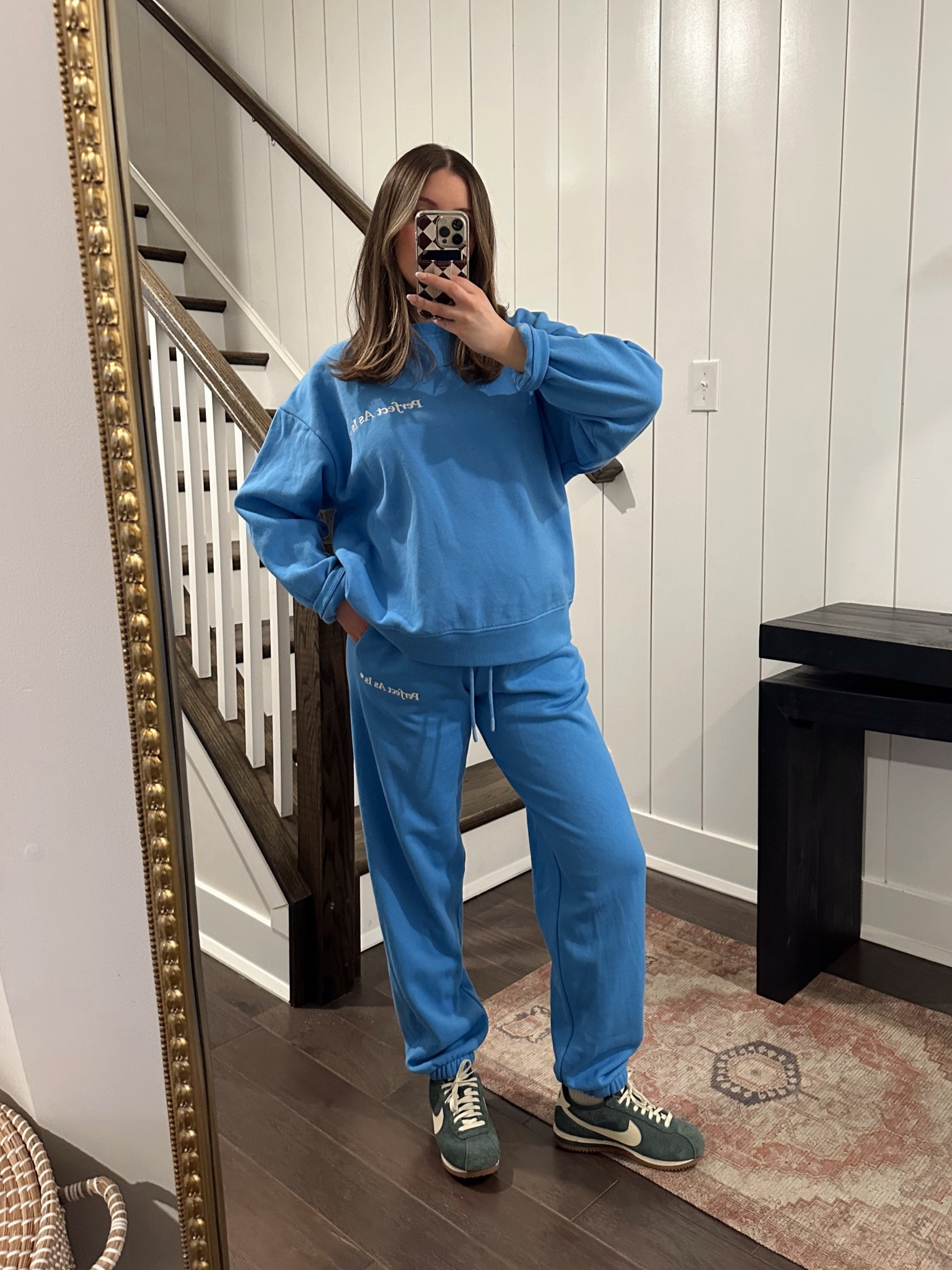 Wearing a large in the top and medium bottoms! 