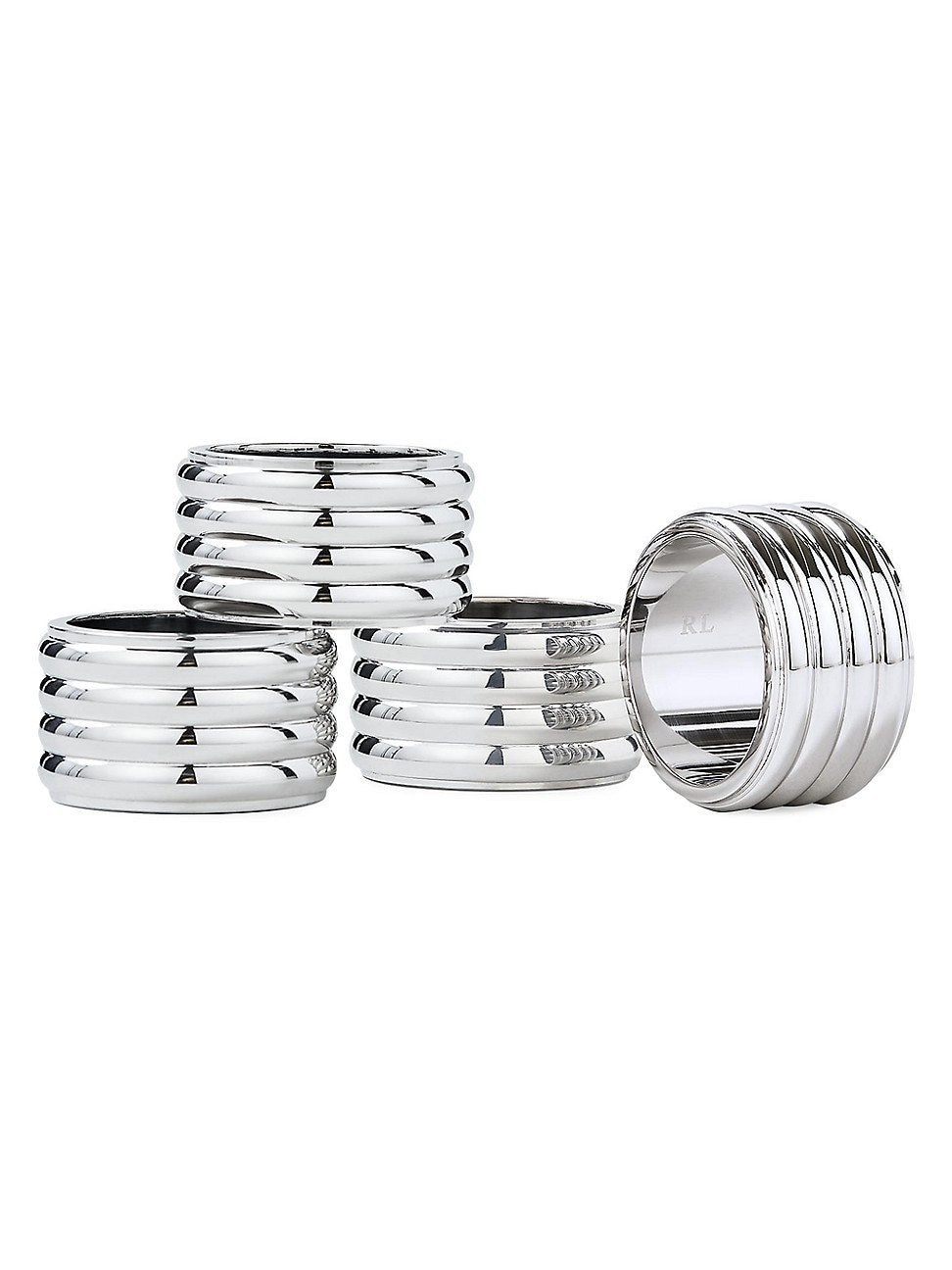 Thorpe 4-Piece Stainless Steel Napkin Rings Set - Grey | Saks Fifth Avenue