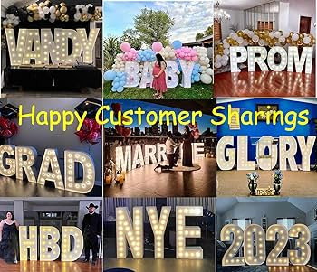 4FT Marquee Light Up Letters C, Big Marquee Letter for Baby Shower Birthday Engagement Wedding Ma... | Amazon (US)
