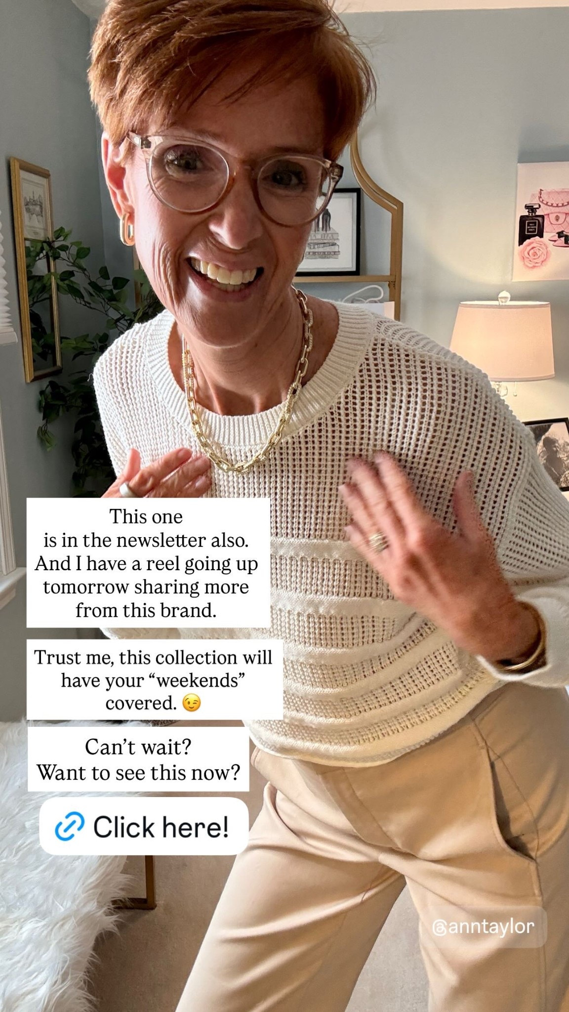 This one 
is in the newsletter also.
And I have a reel going up tomorrow sharing more from this brand. Trust me, this collection will have your “weekends” covered. 😉 Can’t wait?
Want to see this now?

#LTKOver40 #LTKootd #LTKTall