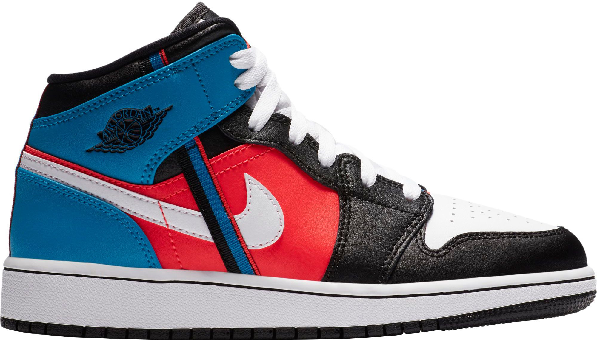 Jordan Kids' Grade School Air Jordan Mid Game Time Shoes, Boys', Blue Orbit/Flash Crimson | Dick's Sporting Goods