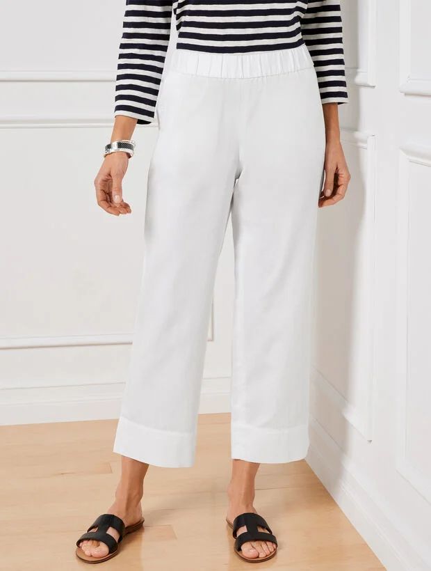 Pull-On Wide Crops - Solids | Talbots