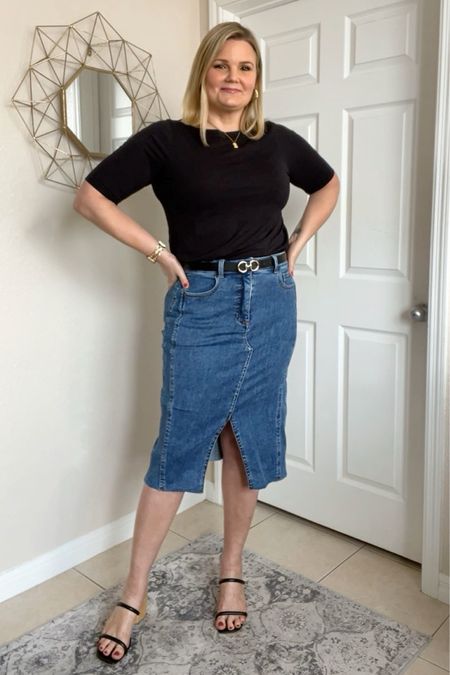 Universal Standard now has 400+ Fit Liberty styles, where you can exchange the item if you change sizes within one year! My denim skirt and boatneck tee are included. I wear size XS in Universal Standard sizing (10/12). Size inclusive from 00-40  

#LTKover40 #LTKmidsize #LTKplussize