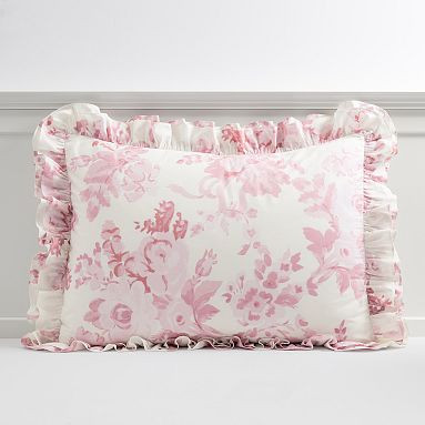 LoveShackFancy Damask Ruffle Duvet Cover | Pottery Barn Teen