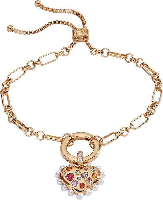 Alex and Ani Gemmy Heart Bolo Bracelet, Shiny Gold | Amazon (US)