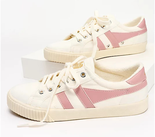 Gola Vegan Canvas Lace-Up Sneakers - Tennis Mark Cox | QVC