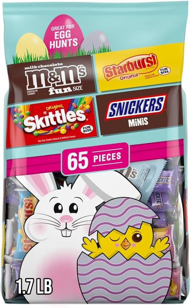 M&M'S, SKITTLES Original, SNICKERS, MILKY WAY & STARBURST Chocolate and Fruity Easter Candy for E... | Amazon (US)