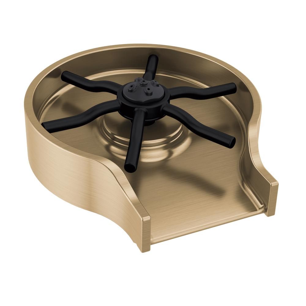 Delta 4 in. Metal Glass Rinser in Champagne Bronze | The Home Depot
