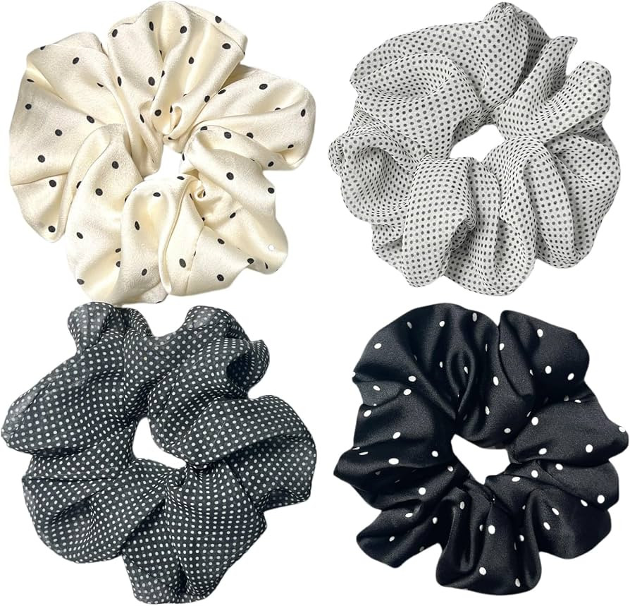 Large satin Scrunchies XL Silk Oversized Scrunchie for Thick long Hair Scrunchy Bobbles Hair Ties... | Amazon (US)