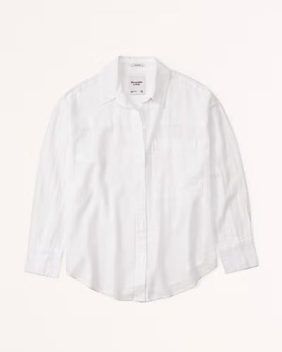 Oversized Sheer Cross Hatch Textured Shirt | Abercrombie & Fitch (US)