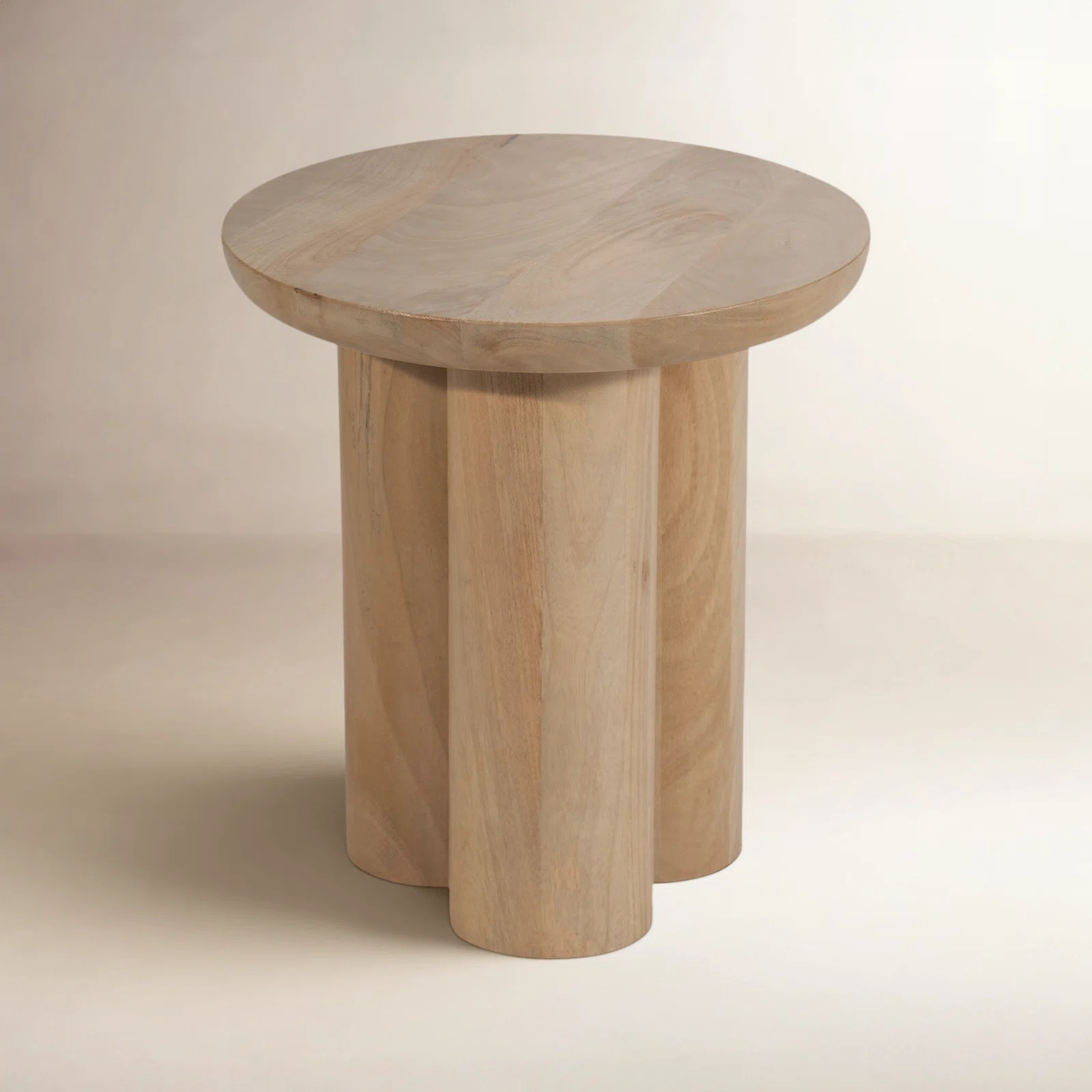Faustine Modern Neutral Wooden End Table | Joss & Main