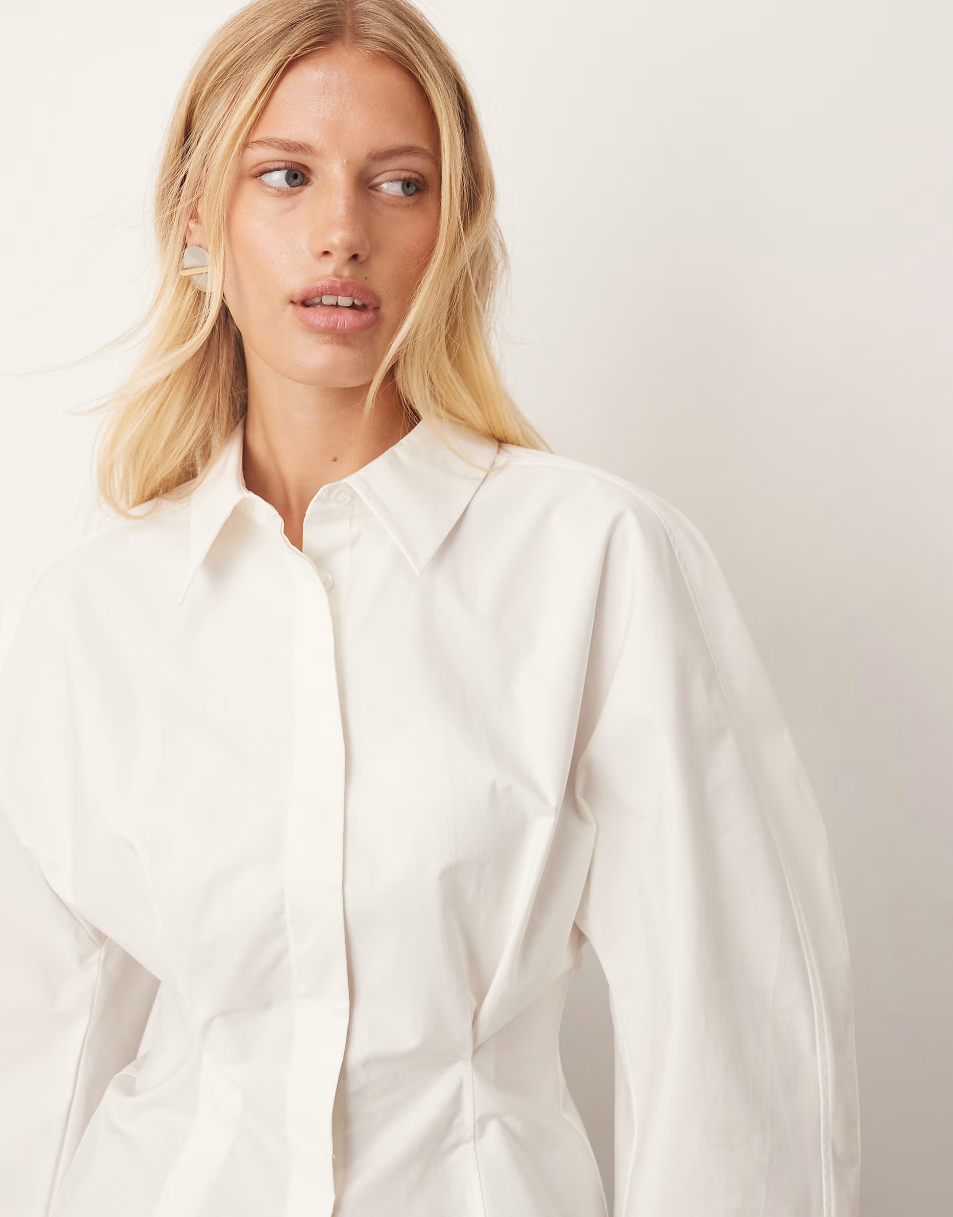 ARRANGE heavy cotton sculpted shirt in white | ASOS | ASOS (Global)