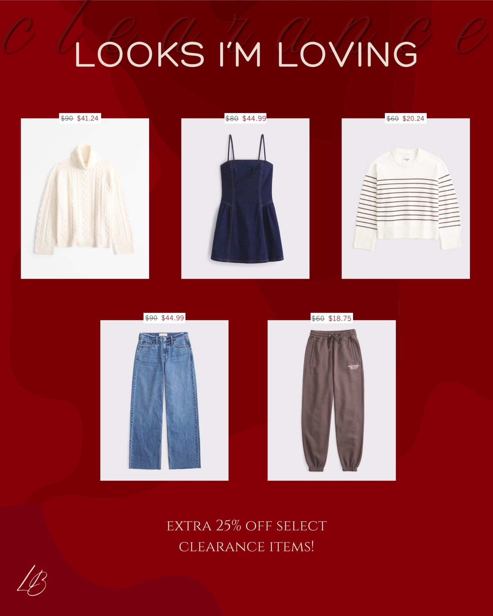 Abercrombie Clearance Sale!

Up to 60% off ALL clearance + an extra 15-40% off select items once it’s in your bag! 

#LTKSaleAlert #LTKMidsize #LTKFindsUnder100