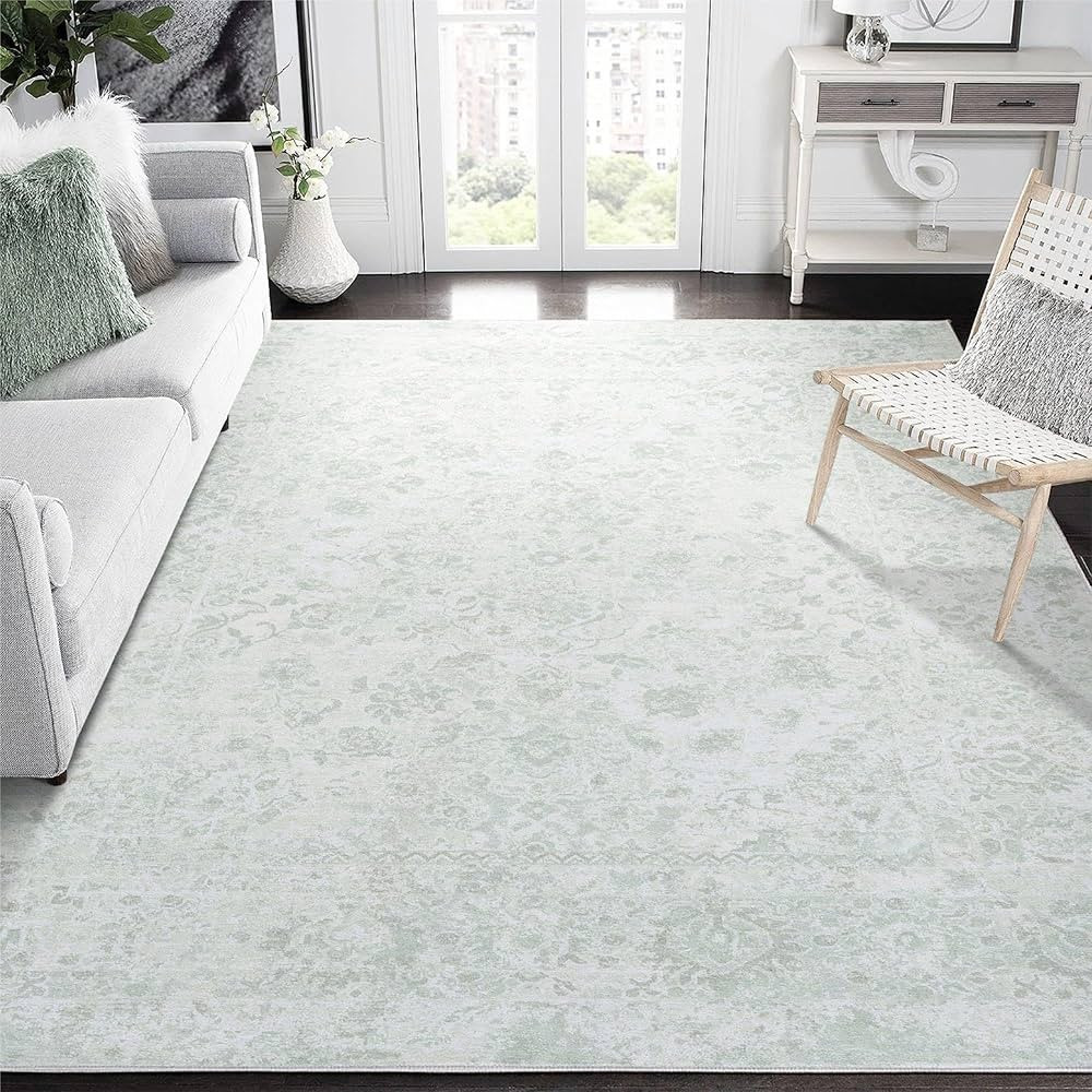 8x10 Area Rug - Vintage Floral Style for Indoor Spaces -Soft, Washable, Non Slip & Stain Resistan... | Amazon (US)