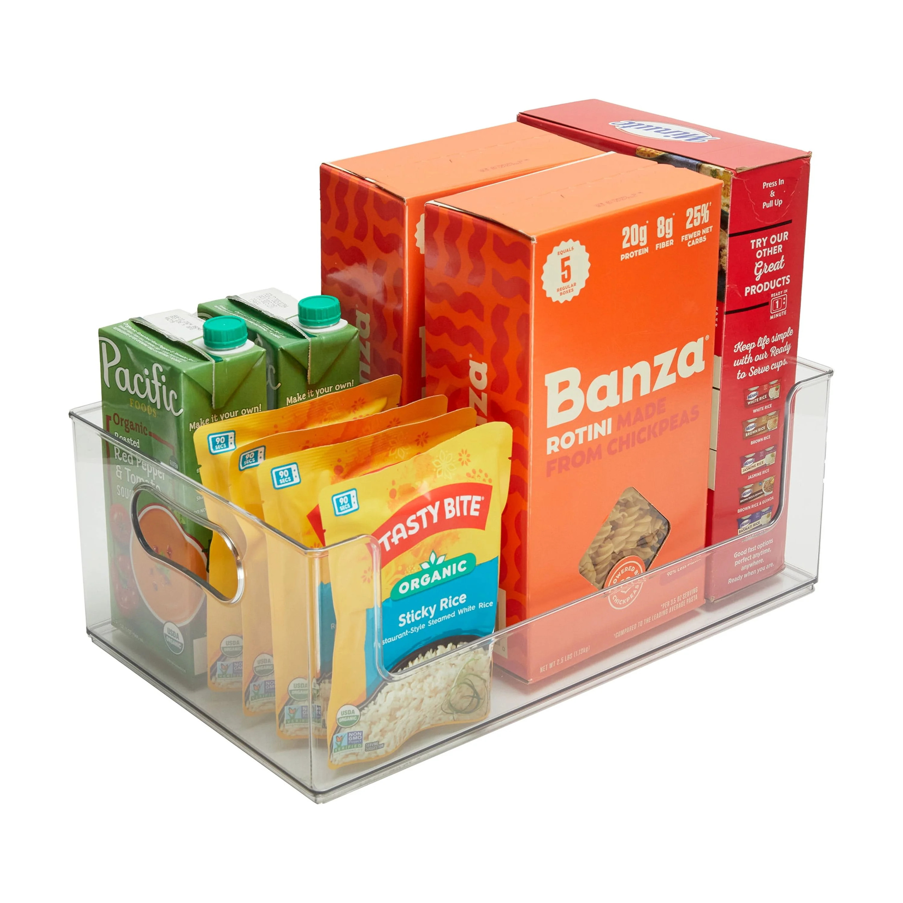 The Home Edit XL Open Front Storage Bin for Kitchen 16" x 10" 6", Clear Plastic - Walmart.com | Walmart (US)