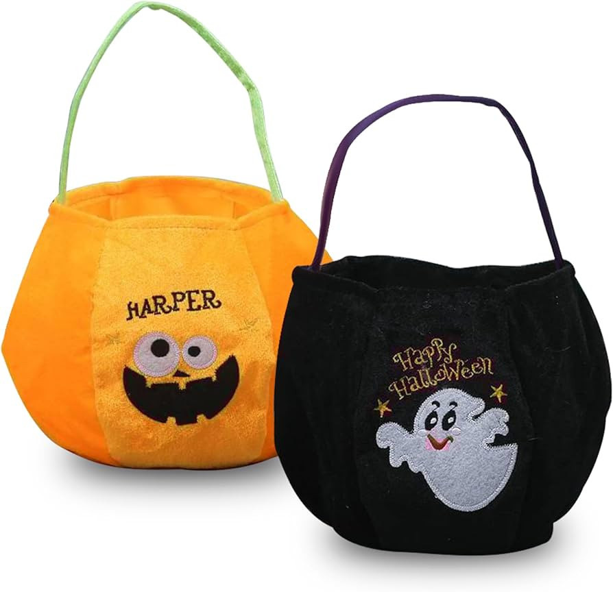 2 Pieces Halloween Bucket for Kids - Halloween Trick or Treat Buckets - Halloween Candy Buckets (... | Amazon (US)