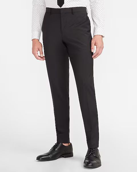 Slim Black Wool-Blend Modern Tech Suit Pant | Express