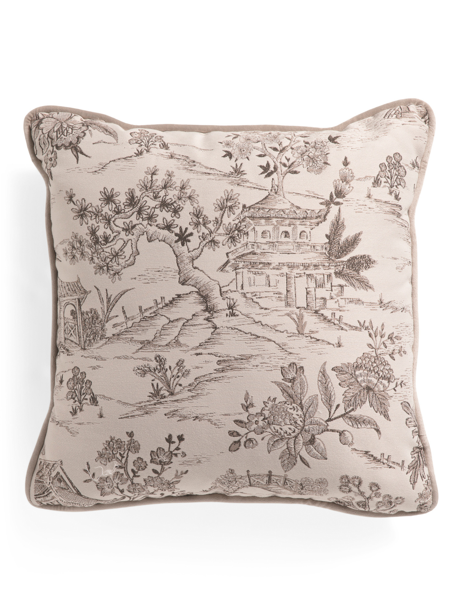 20x20 Pagoda Toile Jacquard Pillow | TJ Maxx
